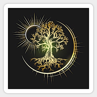 Golden Tree of Life Esoteric Emblem Sticker